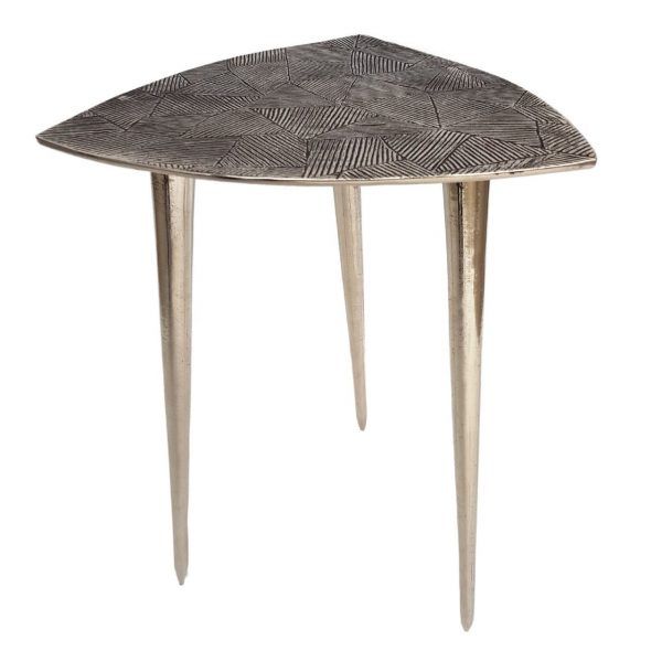 Kisasztal ezüst színben LEAF 46 cm