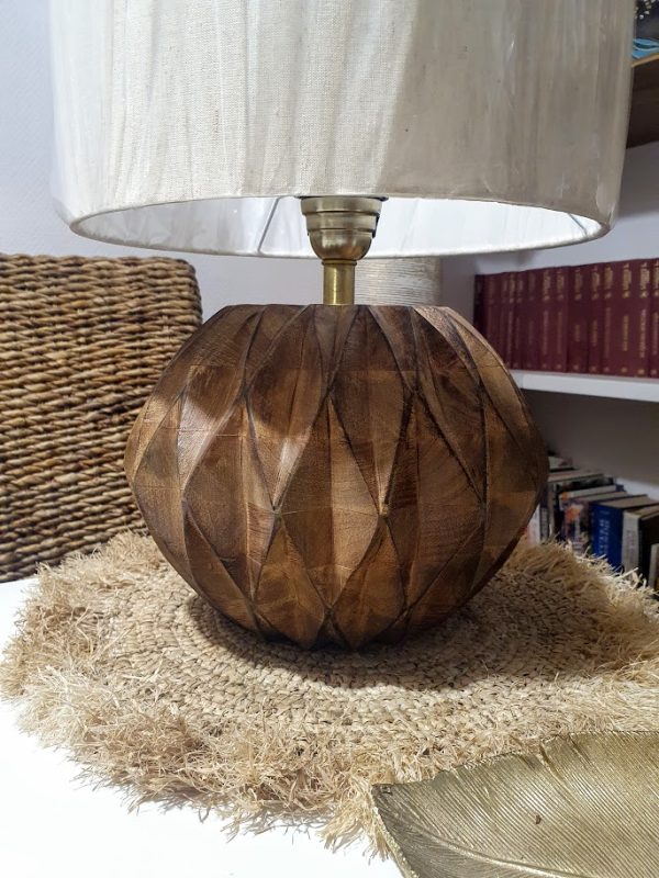 Asztali lámpa mangófából XXL MANGÓ 52 x 30 cm