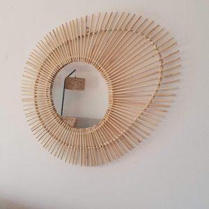 Ovális bambusz tükör COPAIBA 45 x 58 cm