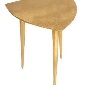 Kisasztal arany színben LEAF 46 cm.