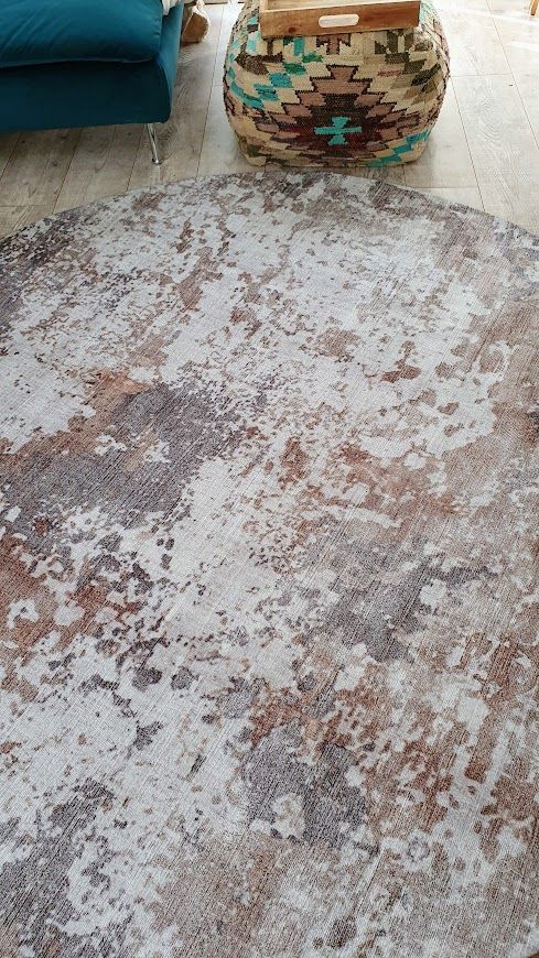 Vintage antikolt kerek szőnyeg ROTEFOG 200 x 200 cm 2
