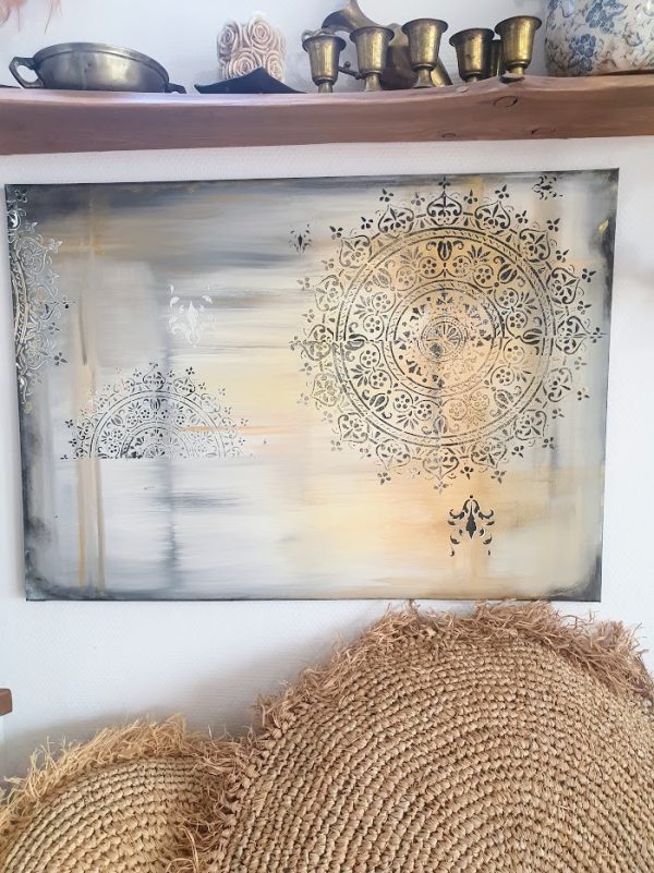 A Nap mandala akrilfestmény csoport 70 x 50 cm