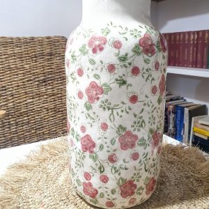 Romantikus porcelán antikolt váza ROSIENN 15 x 15 x 31,5 cm