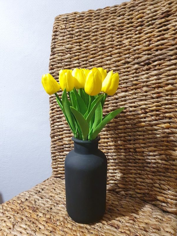 Élethű holland tulipáncsokor 10 szál 34 x 30 cm TULIP