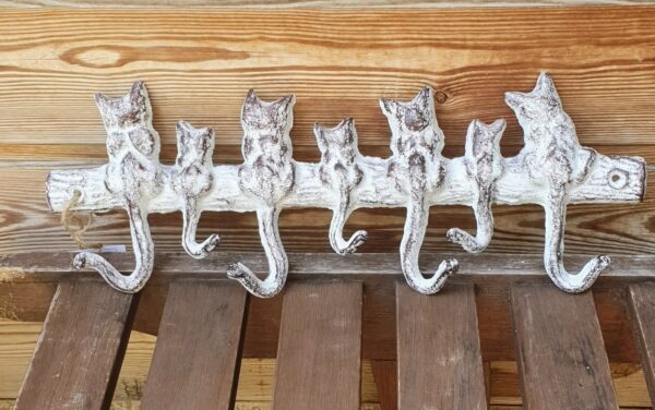 Öntöttvas macskás fogas 38 x 14 cm cm Antique WHITE